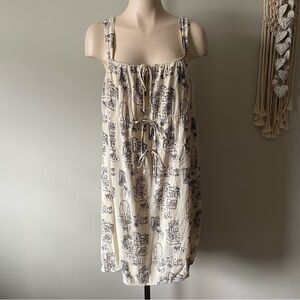 Abercrombie & Fitch European Cafe Printed Dress Size LT Long Tall